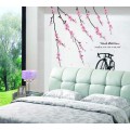 Peach blossom and Bicycle Wall Sticker